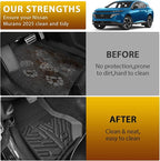Powerty Floor Mat for Nissan Murano 2025 2026, All Weather TPE Custom Trunk Cargo Mat Liner with Backrest Mat Replacement for Nissan Murano Accessories (Trunk Mat+Backrest Mat+Floor Mat)