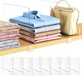 8 Pack Closet Shelf Dividers Organizer Purse Clothes Organization Acrylic Clear Tall Divider Separators for Wood Wire Thick S