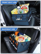 Oasser Car Trunk Organizer Collapsible Multi Compartments Trunk Organizer for SUV with Foldable Cover Reflective Strip