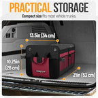 FORTEM Trunk Organizer For SUV Car Organizer and Storage, Multi-Compartment Storage Bag Car Accessories for Women Men, Perfect