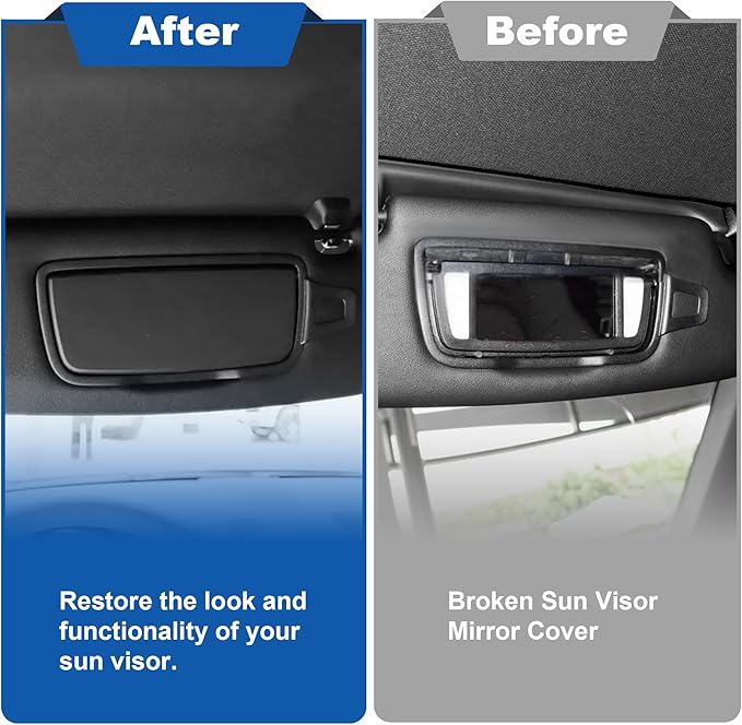 Sun Visor Mirror Cover for Porsche Boxster/Cayman 981 2014-2016 for Porsche Carrera 911 2012-2024 Left/Right Sun Visor Vanity Mirror Cover Black