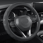 GIANT PANDA Car Steering Wheel Cover for Toyota RAV4,Camry,Highlander,Corolla,Prius,Tacoma,Standard Size - Black