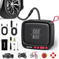 NEXPOW Tire Inflator Portable Air Compressor - Air Pump for Car Tires with 12V DC Power Adapter, 180PSI Electric Tire Pump with Digital Pressure Gauge for SUV, Motorcycle, Bicycle, Basketball