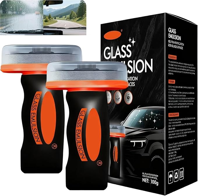 Kubot 2026 New Handheld Glass Oil-Film Remover, Glass Cleaner Cleaning Board, Automotive Oil Film Cleaning Brush for Car Windows