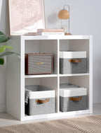 StorageWorks Fabric Shelf Baskets, Closet Organizers and Storage Basket, Foldable Storage Bins for Shelves, Clothes Storage B