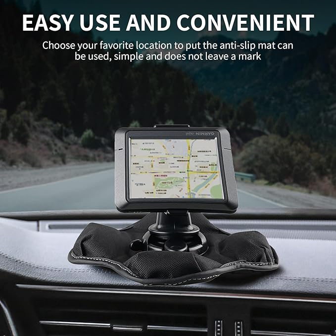 Portable NonSkid Beanbag Friction Mount Holder for Garmin GPS - Ultimate Dashboard Mount for Garmin Nuvi, Drivesmart, Dezl, Zumo, Driveassist, DriveLuxe, StreetPilot & RV Navigator