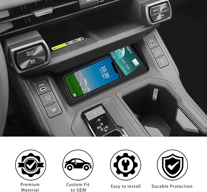 Silicone Liner Mat Compatible with for Toyota RAV4 2026 Anti-Slip Anti-Scratch Center Console Liner Pad Noise Reduction Cente
