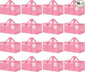 16 Pack Extra Large Heavy Duty Moving Bags, Pink Storage Bins with Lids, Reinforced Handles & Heavy-Duty Zippers Moving Boxes