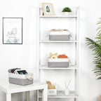 Bidtakay Small Baskets Fabric Storage Baskets for Organizing 3-Pack 12x8x5 Inch Collapsible Storage Bins for Shelves Canvas B