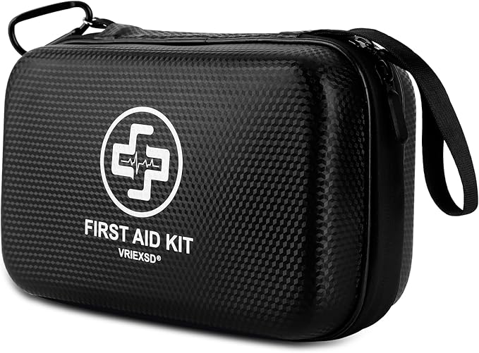 Premium First Aid Kit, 320 Piece Waterproof Hard Shell Eva First Aid Kit for Home, Camping, Cars, Hiking, Travel, Businesses 