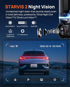 70mai Dual Dash Cam Front and Rear 4K, Car Camera for Cars with Sony IMX678, STARVIS 2 Night Vision, 4G LTE, AI Motion Detect