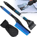 Acostop Snow Brush & Ice Scraper for Car Windshield with Glove - 16.5"-23" Extendable Snow Scraper Long Handle Brush Warm Glove Kit for Remove Quickly Automotive/Cars/Trucks/SUVs