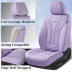 Coverado Car Seat Covers Full Set, 5 Seats Front Seat Cover and Back Seat Covers for Cars, Automotive Seat Covers Leather Wat
