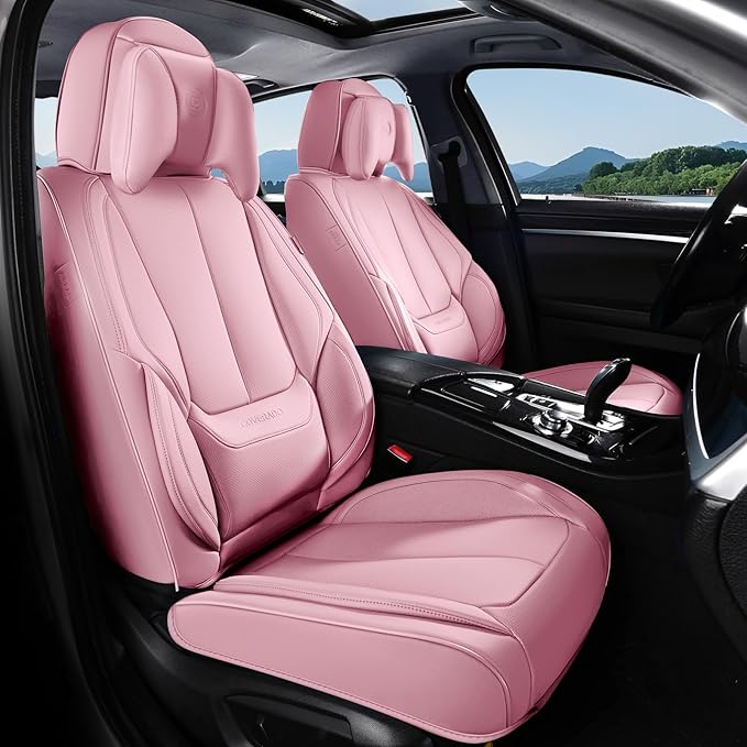 Coverado Seat Covers, Car Seat Covers Front Seats, Car Seat Cover, Car Seat Protector Waterproof, Seat Cushion Nappa Leather 