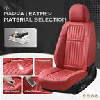 Coverado Car Seat Covers Full Set, Seat Covers for Cars, Car Seat Cover, Car Seat Protector, Leather Car Seat Cushion, Waterp