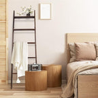 Blanket Ladder, 5-Tier Wooden Quilt Stand, Decorative Ladder Shelf, Leaning Shelf, Wall Leaning Blanket Ladder Towel Storage 
