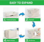 Bidtakay Large Storage Baskets for Shelves 3 Pack Fabric Storage Bins for Organizing Linen Collapsible Organizer for Closet-L