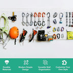 2 Pcs Pegboard, Metal Pegboard Wall Panels - Pegboard Wall Organizer System - Peg Boards for Walls, Small Peg Board Tool Stor