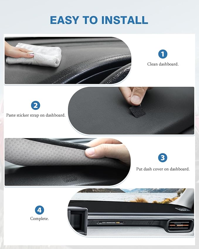 FIILINES Dash Cover Fit for Ford Maverick 2022-2025 2026 (Hybrid/XL/XLT/Lariat) Dashboard Cover Mat for Maverick Accessories 