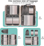Compression Packing Cubes for Travel, Bunnychill Portable Zipper Packing Cube for Cloting, Expandable Space Saver Storage Lug