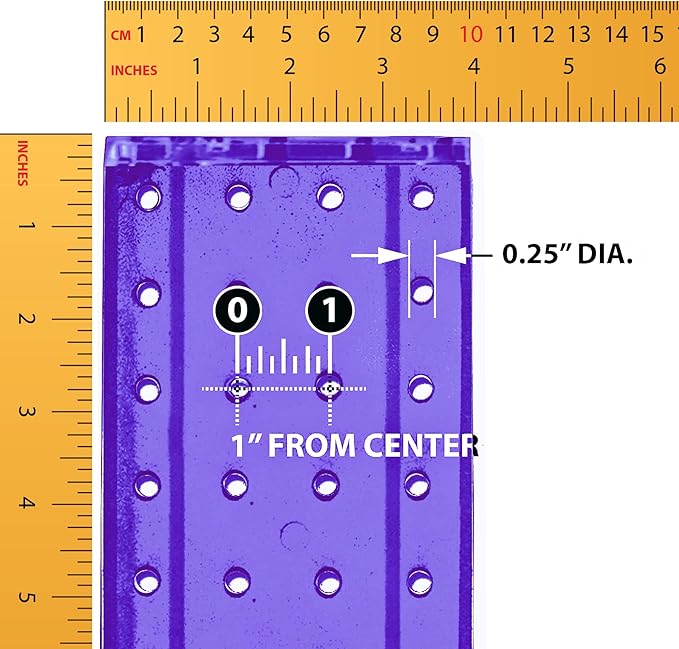 Azar Displays 700220-PUR Purple Pegboard Interlocking Counter Unit 4" x 13"On 9" Diameter Base