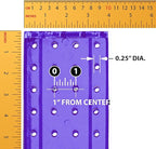 Azar Displays 700220-PUR Purple Pegboard Interlocking Counter Unit 4" x 13"On 9" Diameter Base