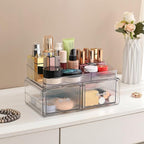 ZHIAI stackable storage drawer, cosmetic acrylic storage box, cosmetics and beauty product storage organizer, suitable for ma