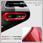 Front Lamp Adjustment Cover,for Kia k4 2024 2025 2026,Stylish Automobile Front Lamp Adjusting Trim Accessories - Wine Red