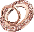 SYNCWIRE Magnetic Phone Ring Holder for MagSafe - Glitter Phone Grip Stand with 360° Rotation Finger Ring Kickstand Blingbling Compatible with iPhone 17 16 15 14 13 12 Pro Max MagSafe Accessories