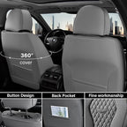 Coverado Seat Covers, Car Seat Covers Full Set, Gray Car Seat Cover, Car Seat Cushion Waterproof, Car Seat Covers Front Seats