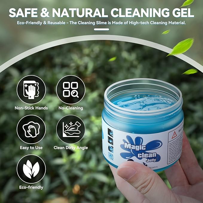 Auto Dynasty 2024 Universal Home/Office Keyboard/Interior Car Air Vent Auto Detailing Car Slime Cleaner Dust Cleaning Removal