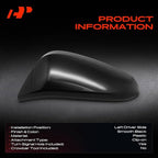 A-Premium Driver Side Rearview Door Mirror Cover Cap - Compatible with Toyota Highlander 2014 2015 2016 2017 2018 2019 - Smooth Black, with Turn Signal Hole, Replace # 879450E040C0