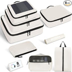 Mesh Packing Cubes for Travel, Durable Luggage Organizer with Sturdy Material and Double Zippers, Comprehensive Set for Trave