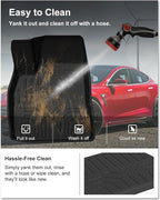KIWI MASTER Floor Mats for 2012-2020 Tesla Model S, Custom Fit All Weather Car Mats, Heavy Duty TPE Floor Liners, Front & Rear 2 Row, Black