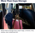Headrest Back Seat Car Cup Holder, Versatile Road Trips Car Storage Organizer with Hanger for Bottles, Drinks, and Coins, Compatible with Cars, SUV, Trucks 2 Pack