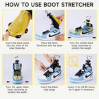 Shoe Stretcher Men, Women Leather Boot Stretcher for Wide Feets, Shoe Tree Adjustable Boot Widener Stretcher