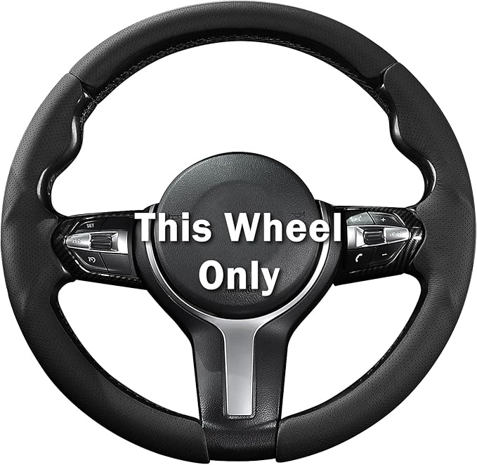 Steering Wheel Cover for BMW X3(2014-2017) X5(2014-2018) 3 Series(2012-2019) 5 Series(2014-2016) 328i 320i 330i 325i 528i 535i 530i 540i M3 2 4 6 Series X4 X6 M2 M4 M5 M6 (Perforated Black)
