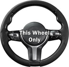 Steering Wheel Cover for BMW X3(2014-2017) X5(2014-2018) 3 Series(2012-2019) 5 Series(2014-2016) 328i 320i 330i 325i 528i 535i 530i 540i M3 2 4 6 Series X4 X6 M2 M4 M5 M6 (Perforated Black)