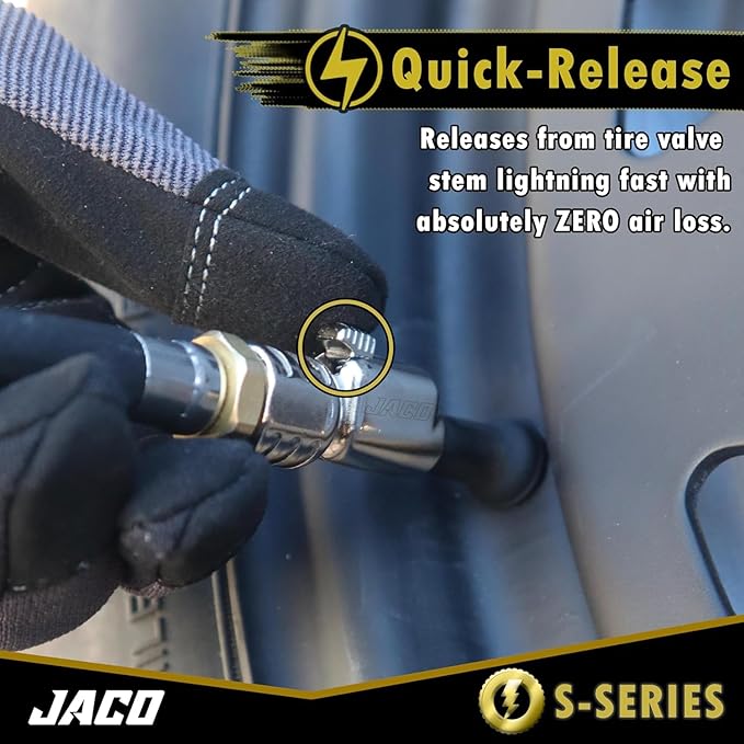 JACO Lightning S-Series Tire Air Chuck - 1/4" F-NPT (Open Flow)