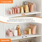 Lifewit Purse Organizer for Closet, 9.7" Tall Clear Handbags Storage Organizer, Adjustable Clutch Organizer Holder for Closet