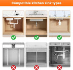 Expandable Under Sink Organizers and Storage,Width Adjustable (14.9-23.6IN),No Drill 2-Tier Pull Out Under Cabinet Organizer 