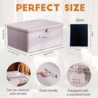 Locking Adult Game Toy Storage Organizer Lock Box Toy Storage Bins Women and Men Game Toys Storage Bags with 2 Drawstring Bag