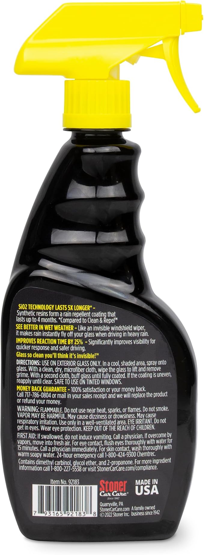 Invisible Glass 92183 Hybrid Ceramic Rain Repellent and Glass Cleaner – Cleans & Protects Car Windows and Windshields with Lo