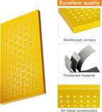 Metal Peg Board Panels for Workbench, Shop, Shed Modular Peg Board Organizer Board Kit, pegboard Wall Organizer(4 Pack, Yello