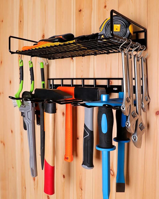 UNITEDPOWER Wall Mounted Power Tool Organizer Holder, Heavy Duty Utility Storage Rack for Battery Powered Hand Tools, Cordles