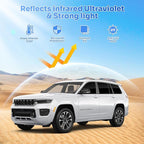Sunshades for 2021-2025 2026 Jeep Grand Cherokee L Accessories Sun Shade Side Rear Window Shade Cover Sun Visor Shield Privacy Protection for Camping Keep Vehicle Cool Black 7PCS