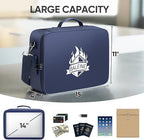 BALEINE Fireproof Document Box with Lock, Portable Fireproof Document Bag Waterproof Fire Proof File Boxes for Documents, Fil