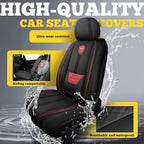 LINGVIDO Car Seat Covers for Front Seats (2 Seats) - Premium Perforated Nappa Leather,Waterproof Shield, Omni-Adapt Fit for S