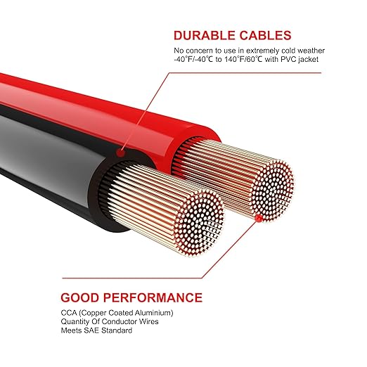 800A Jumper Cables,Heavy Duty 1 Gauge 30 Feet Battery Cable for Car,Quick Connect Booster Battery Wires with Alligator Clips,Carrying Bag for Cars Truck SUV
