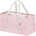 LHZK Standing Extra Large Utility Tote Bag with Metal Wire Frame and the Sides Rinforced, Extra Large Tote Bag with Handle,